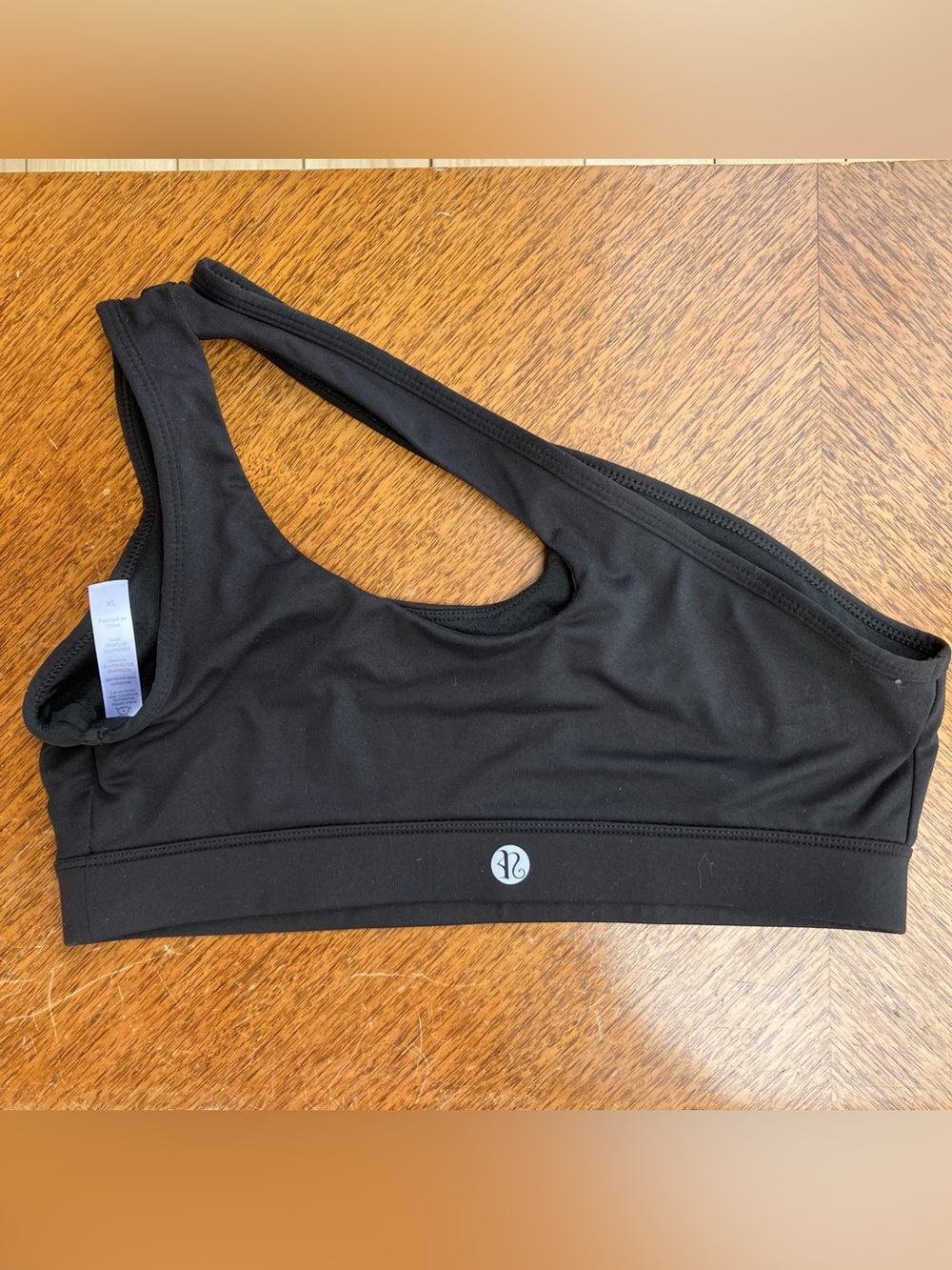 Pole Dance Black One-Shoulder Sports Bra XL